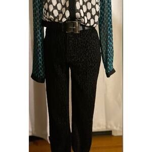 Time and Tru Flocked Black Skinny Pants Sz S
